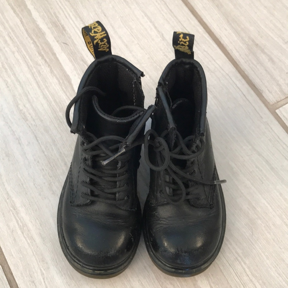 Kids Black Dr. Martens boots